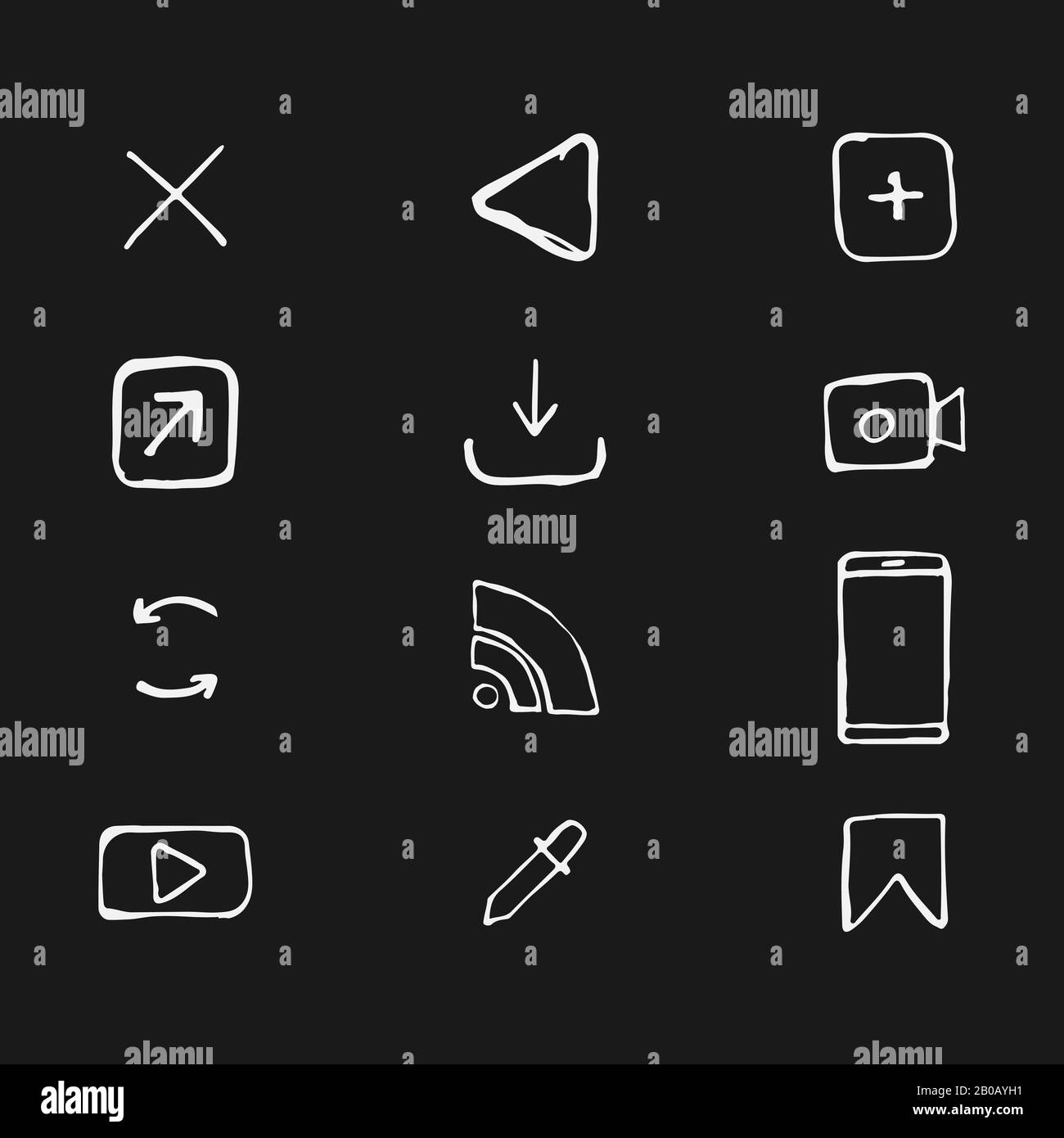 Business set of icons drawn by hand Stock Vector Image & Art - Alamy