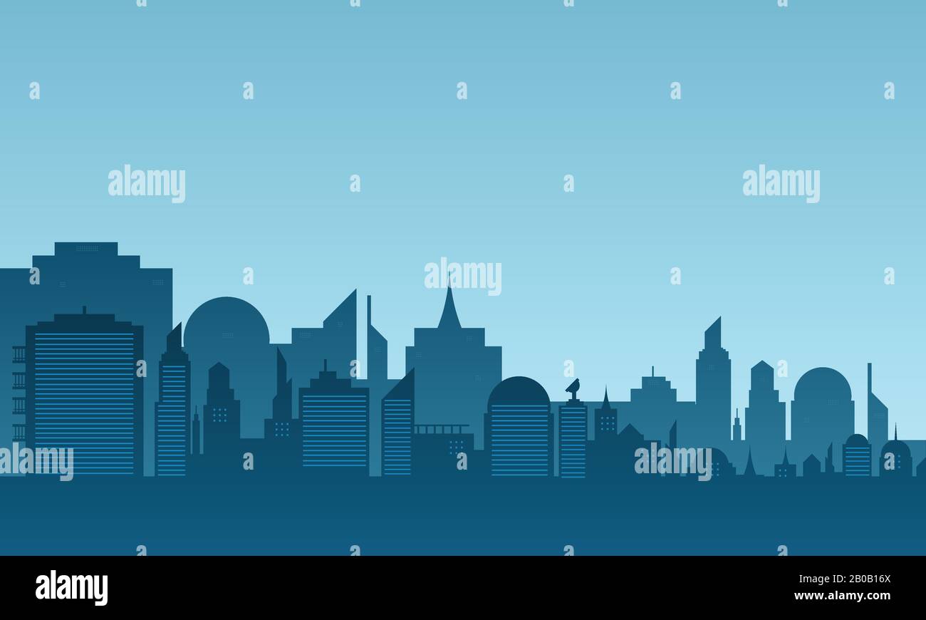 Background city with many buildings in the morning Stock Vector Image ...