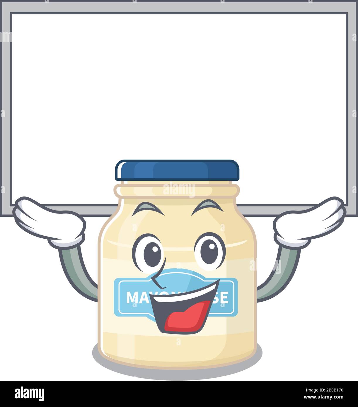 A mayonnaise mascot picture raised up board Stock Vector Image & Art ...