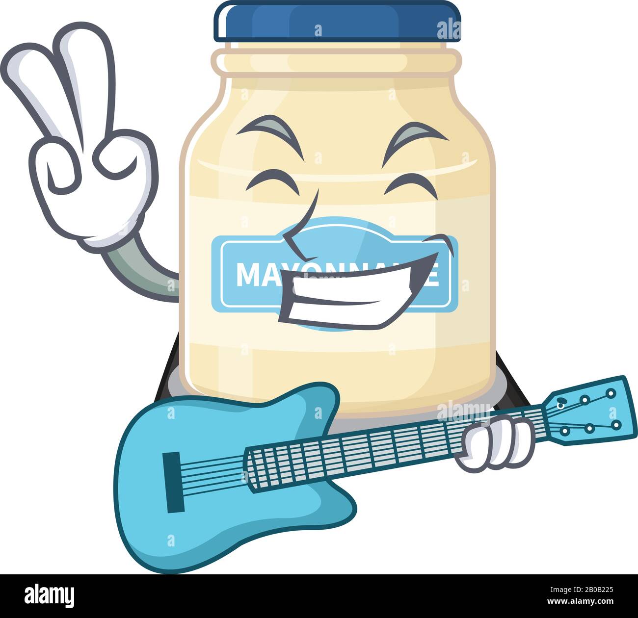A picture of mayonnaise with playing a guitar Stock Vector Image & Art