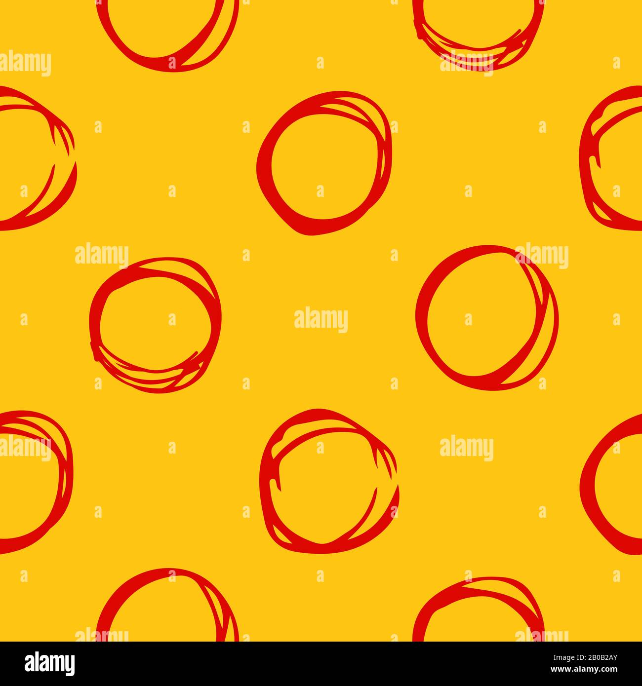Seamless pattern consisting of circles hand drawn. Stock Vector