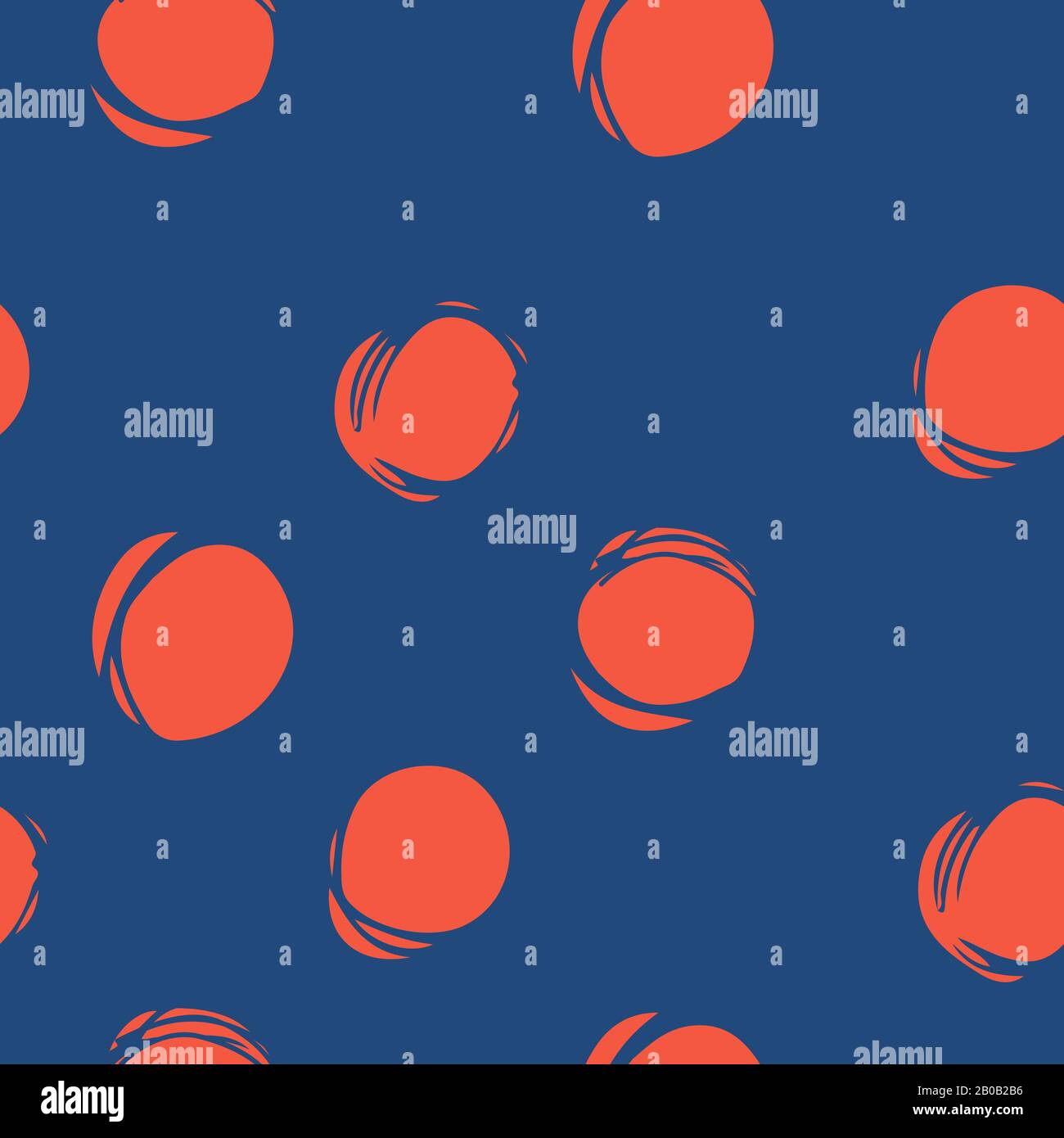 Seamless pattern consisting of circles hand drawn. Stock Vector