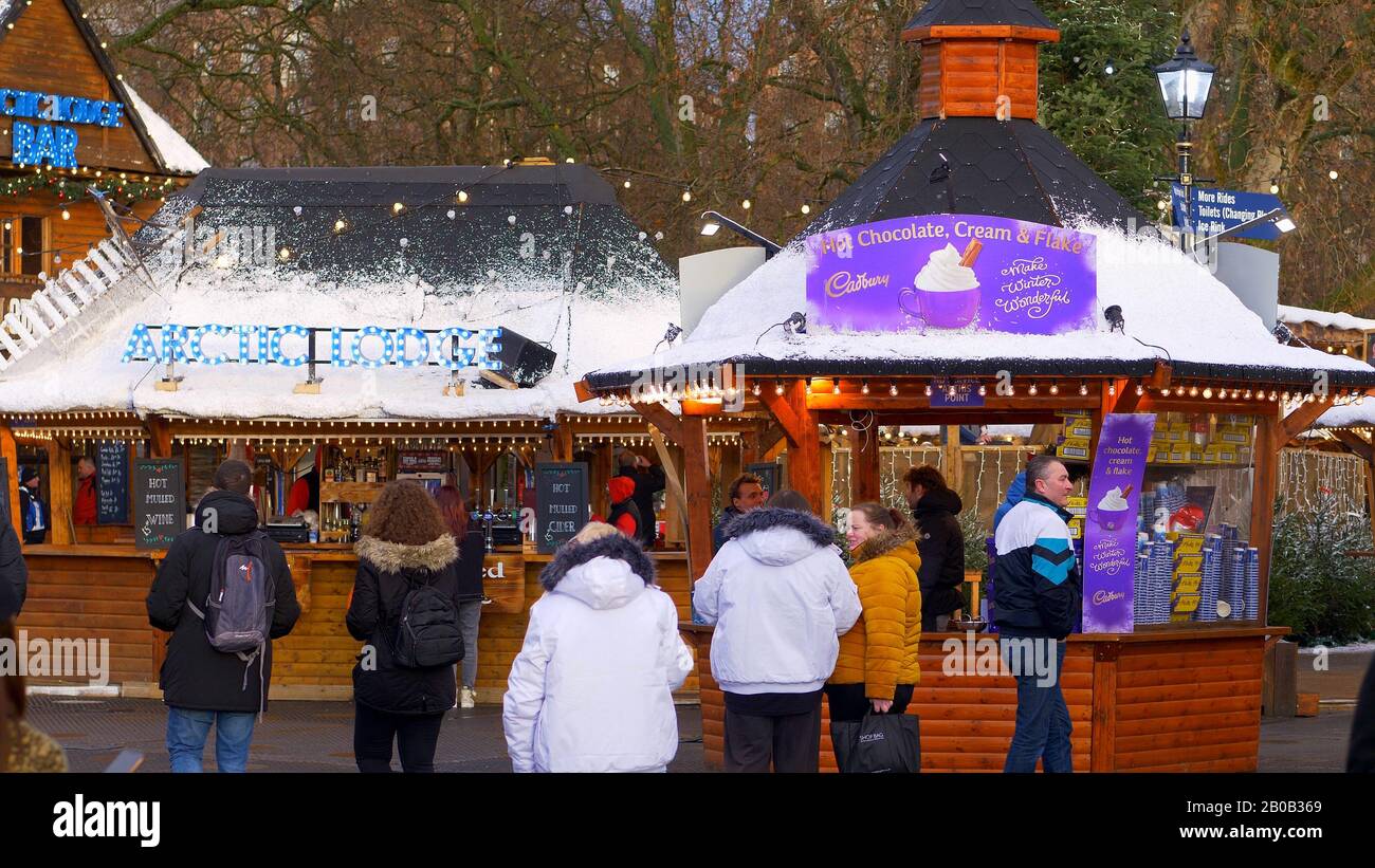 Winter wonderland Christmas fair in London Hyde Park LONDON, ENGLAND