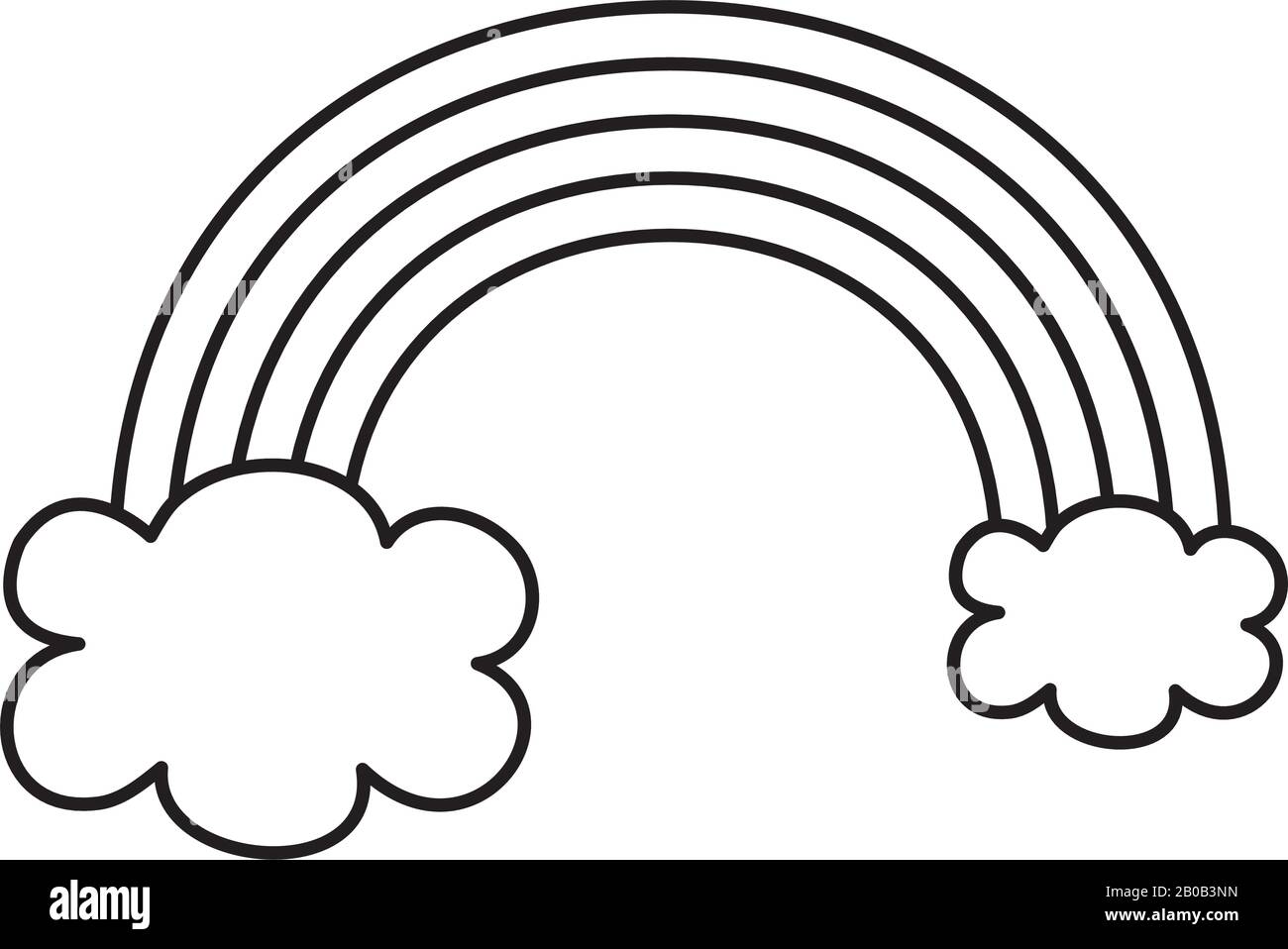 cute rainbow with clouds isolated icon Stock Vector Image & Art - Alamy