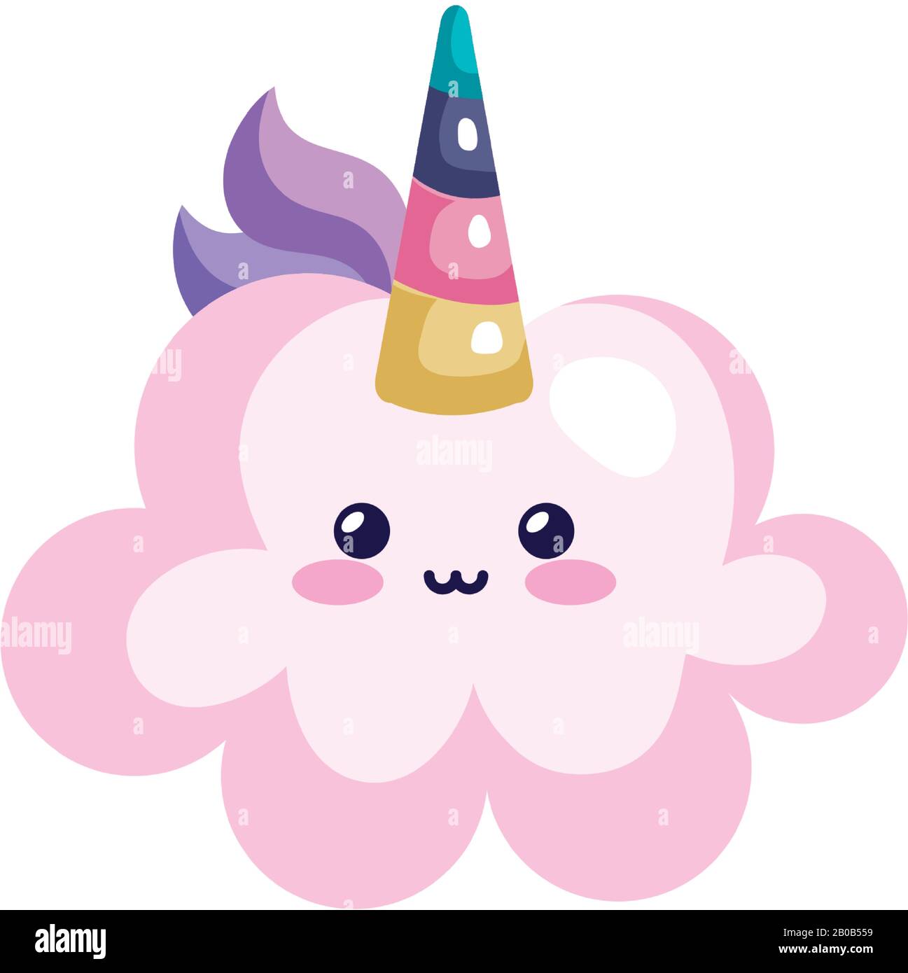 cute cloud unicorn kawaii style icon Stock Vector Image & Art - Alamy