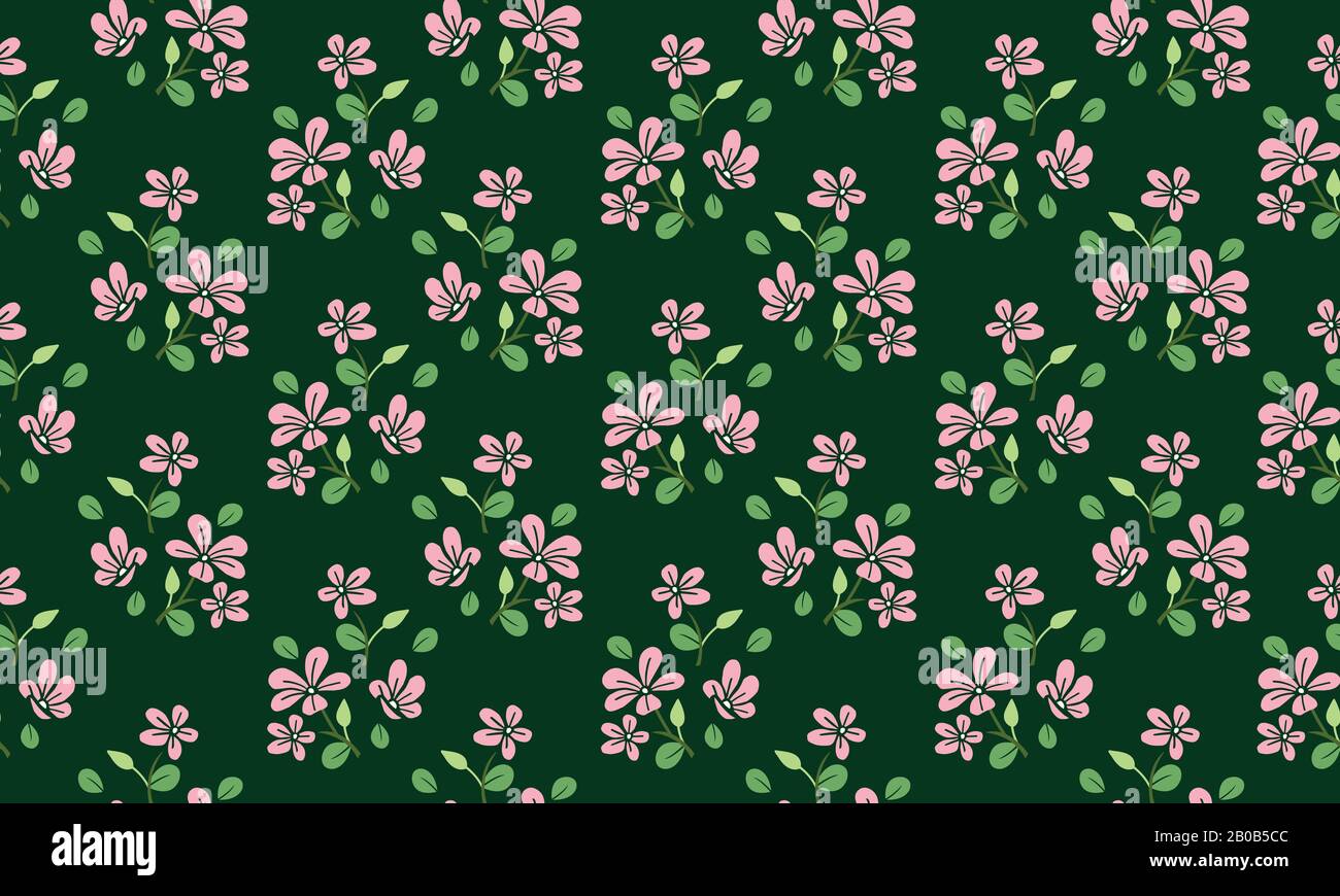 Cute of leaf and floral concept, for spring floral pattern background ...