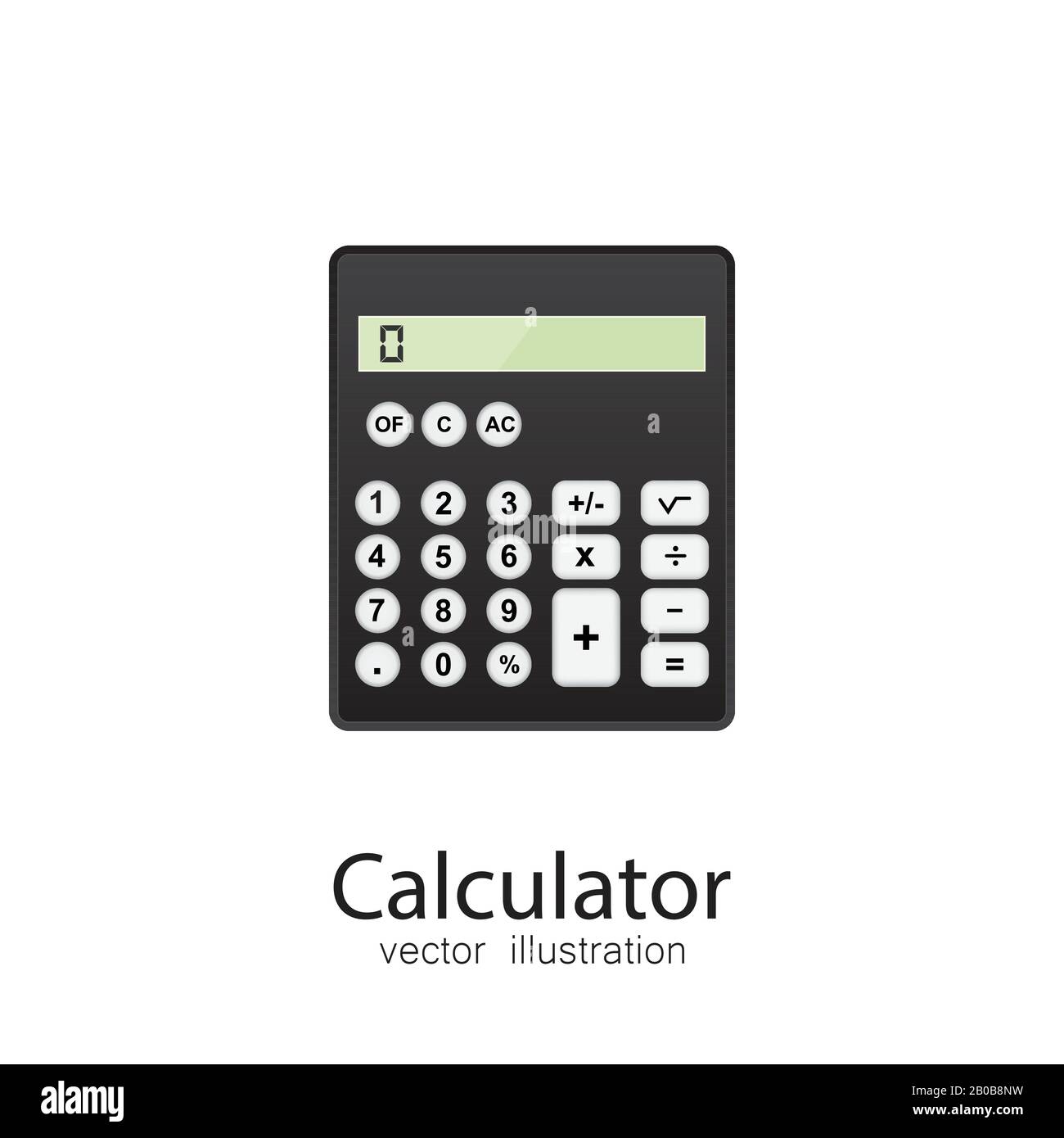 Calculator vector illustration isolated on white background. Stock Vector