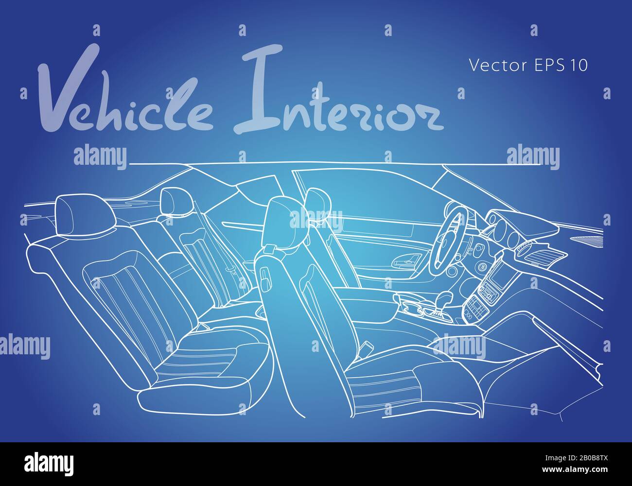 Machine inside. Interior of the vehicle. Illustration Stock Vector ...
