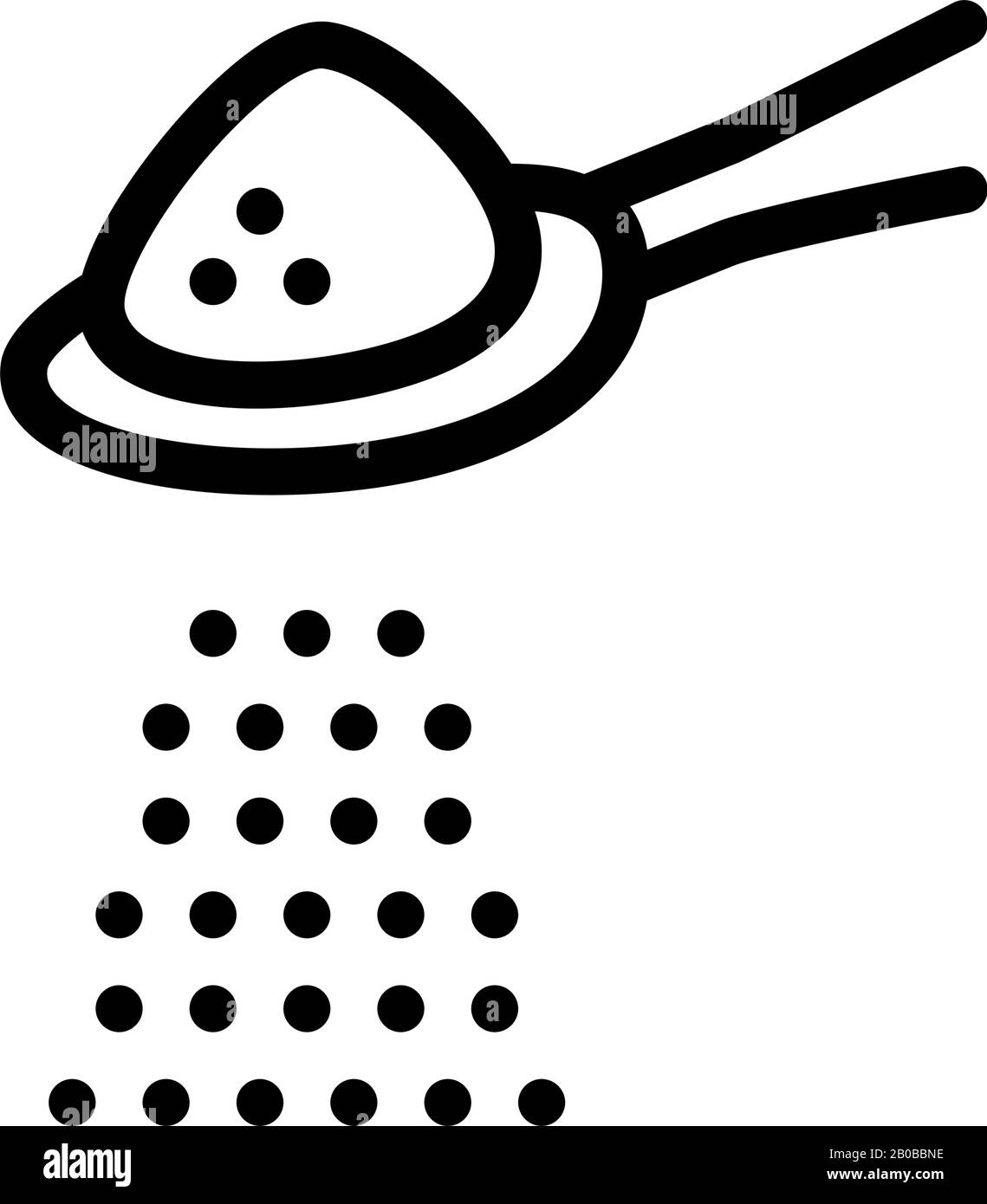 Spoon Of Sugar Icon Vector Outline Illustration Stock Vector Image