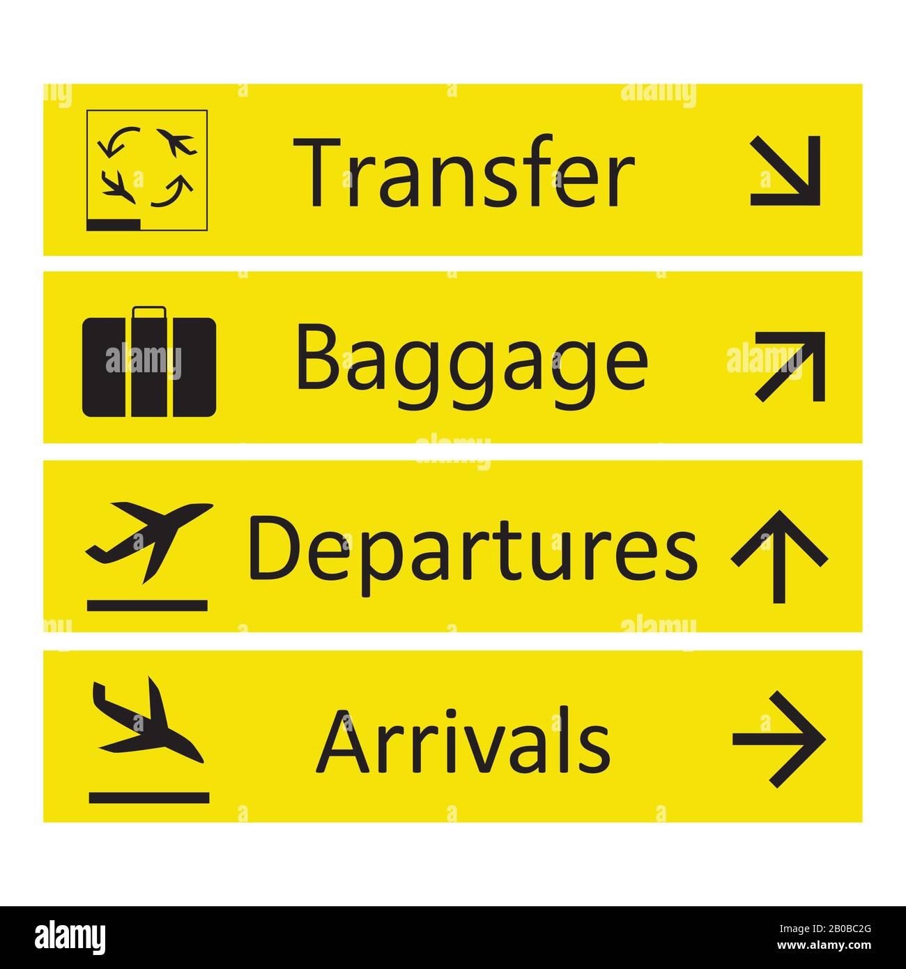 Airport Signs,isolated on white background,vector illustration Stock Vector