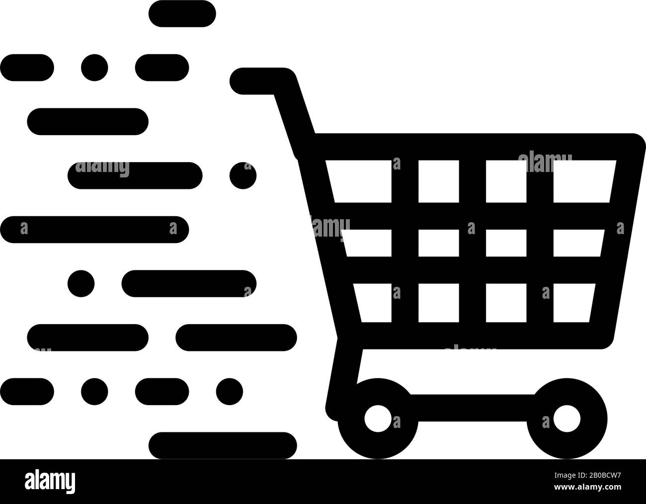 Shopping Cart Icon Vector Outline Illustration Stock Vector Image & Art