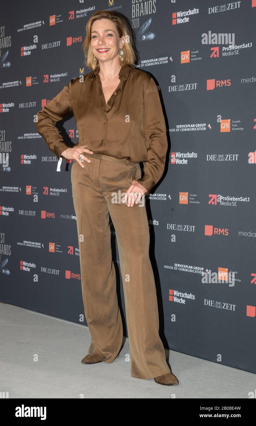 Munich, Germany. 19th Feb, 2020. Aglaia Szyszkowitz, actress, takes part in the gala 'Best Brands'. Credit: Peter Kneffel/dpa/Alamy Live News Stock Photo