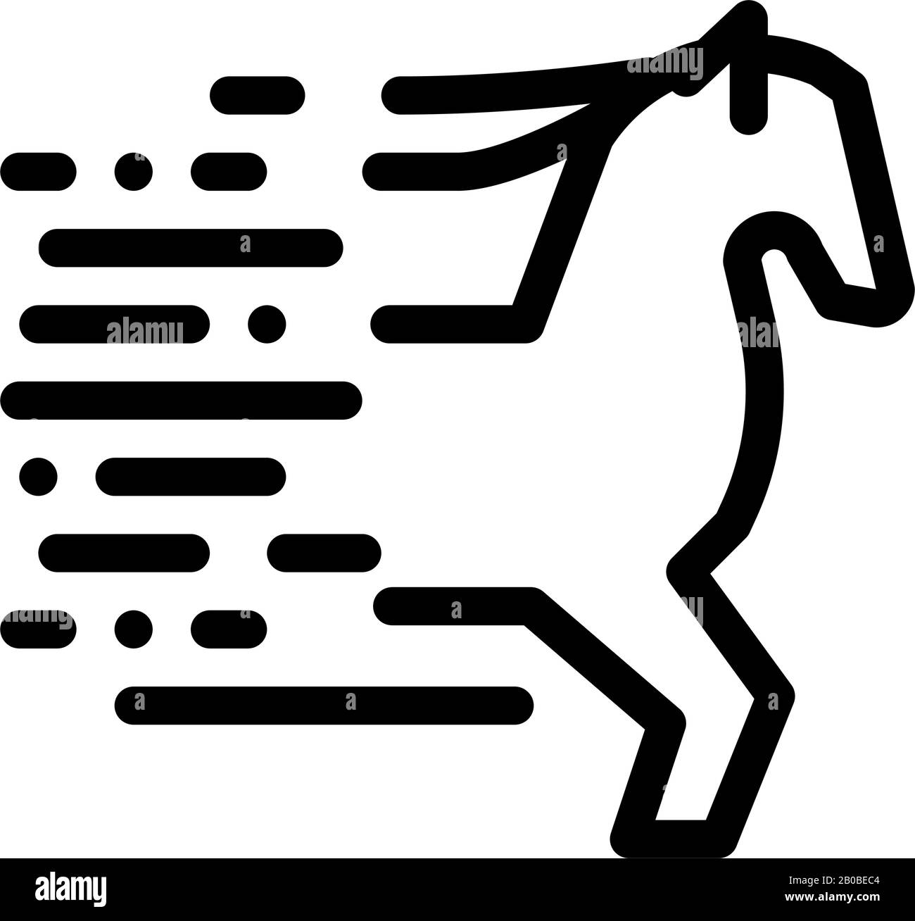 Running Horse Icon Vector Outline Illustration Stock Vector Image & Art