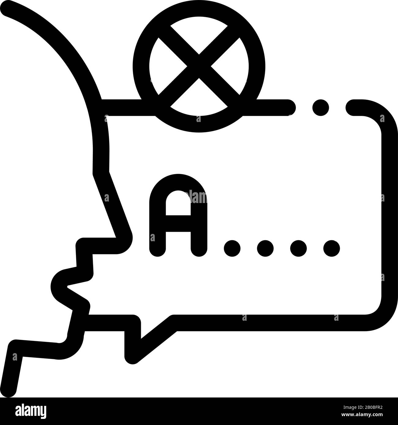 Mispronunciation Icon Vector Outline Illustration Stock Vector