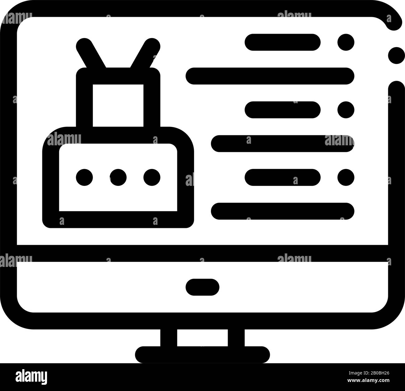 Robotics Web Site Icon Vector Outline Illustration Stock Vector Image ...