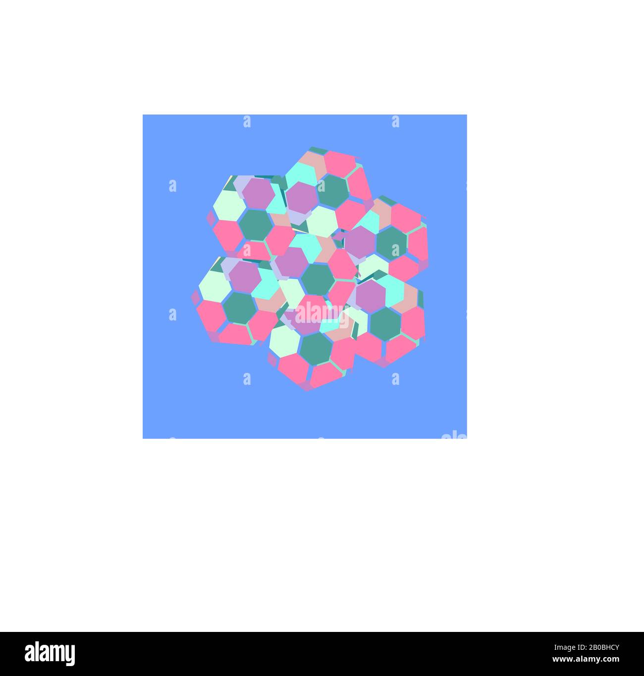 Abstract hexagon wallpaper or background Stock Photo