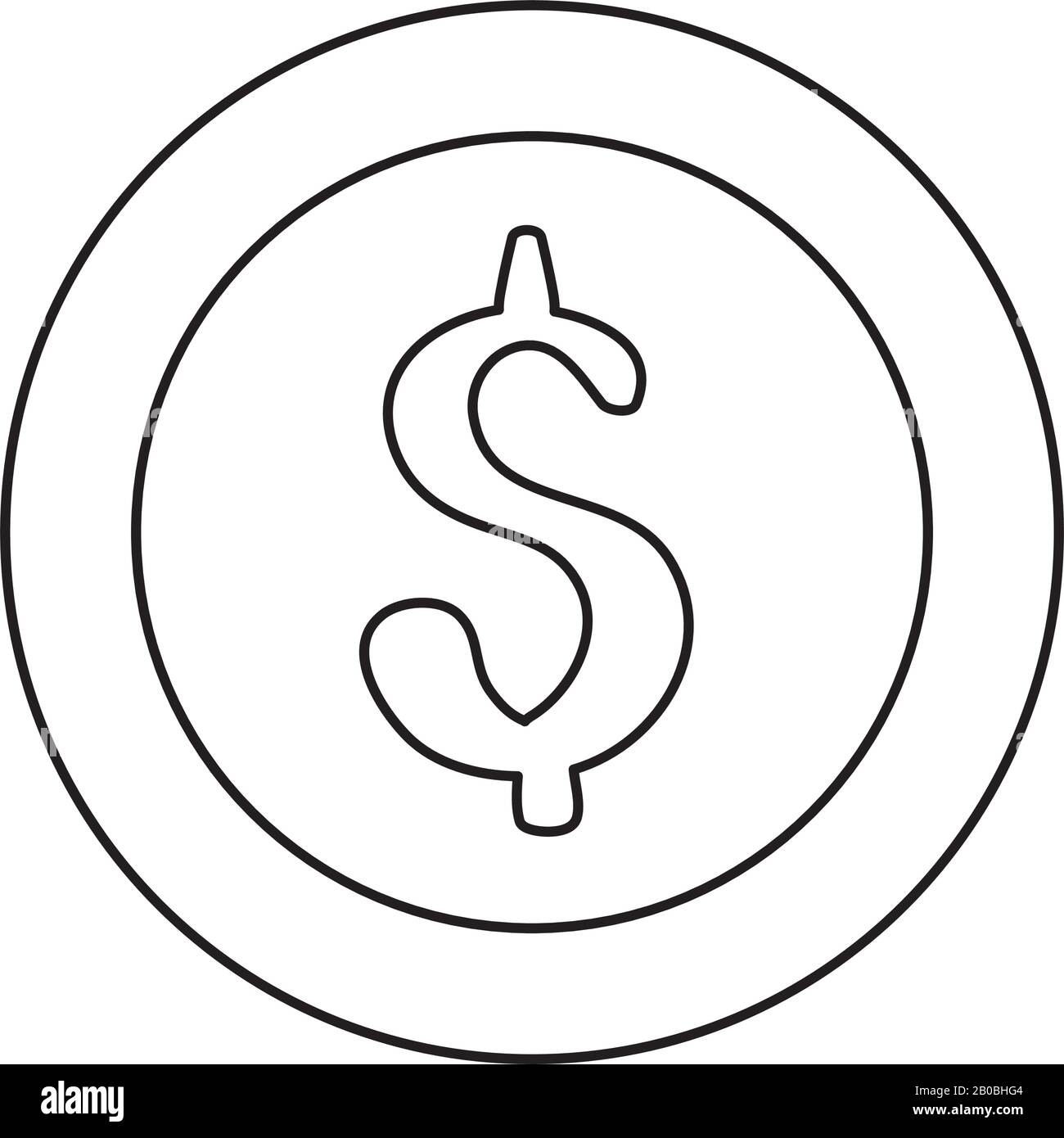 coin dollar money isolated icon Stock Vector Image & Art - Alamy
