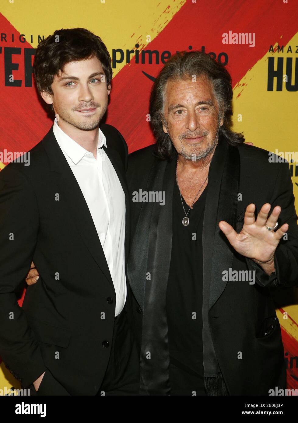 Los Angeles Ca 19th Feb 2020 Logan Lerman Al Pacino At The World Premiere Of Hunters At The Dga Theatre Complex In Los Angeles California On February 19 2020 Credit Faye Sadou Media