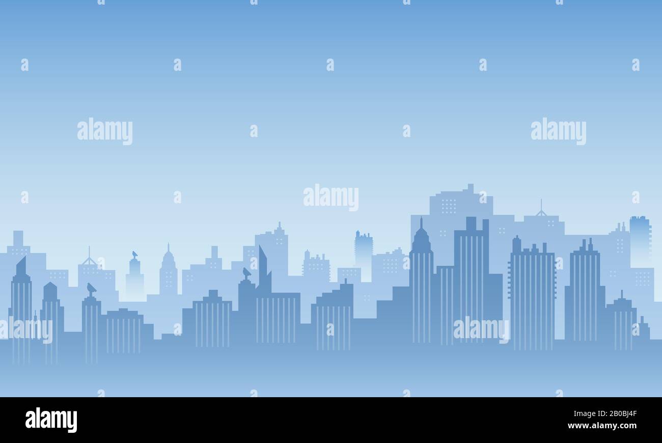 City background in the morning with lots of buildings Stock Vector ...