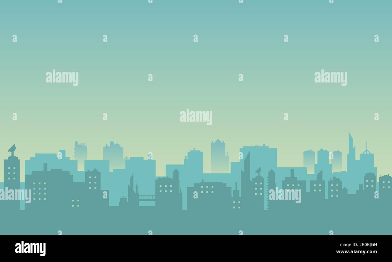 Foggy city view Stock Vector Images - Alamy