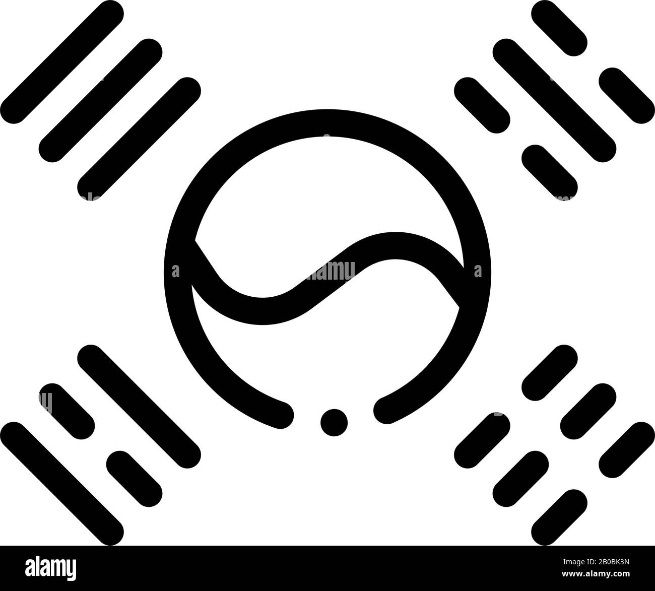 South korea flag Black and White Stock Photos & Images Alamy
