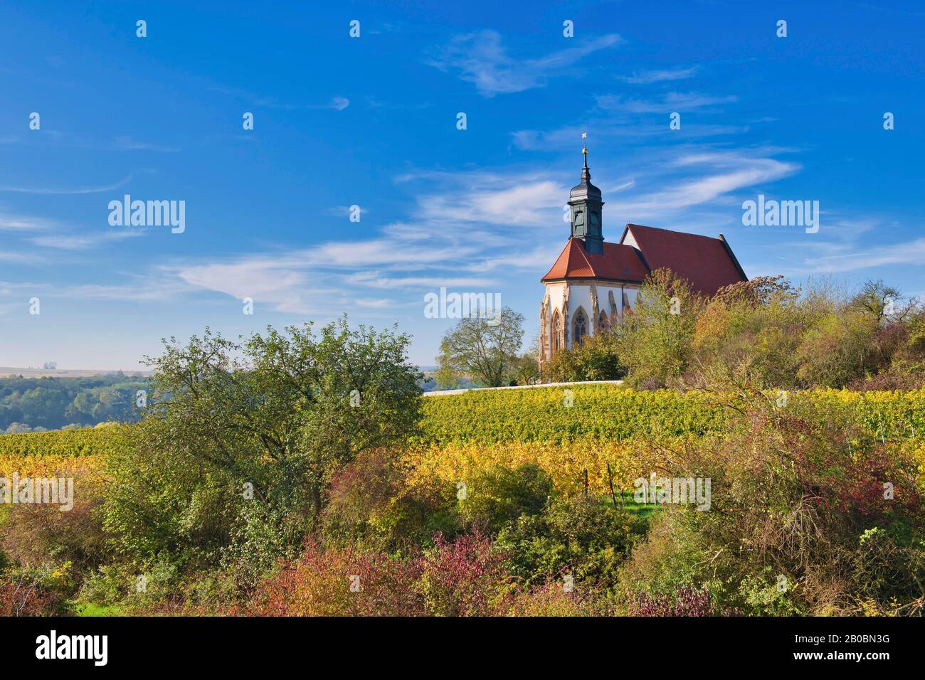 Pilgrimage Church of Maria im Weingarten, Volkach, Mainfranken, Lower Franconia, Franconia, Bavaria, Germany Stock Photo