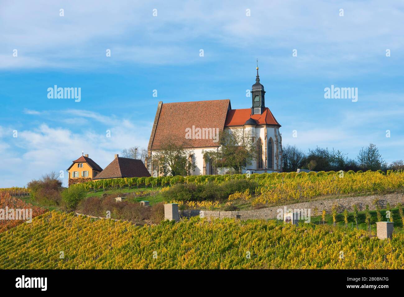 Pilgrimage Church of Maria im Weingarten, Volkach, Mainfranken, Lower Franconia, Franconia, Bavaria, Germany Stock Photo