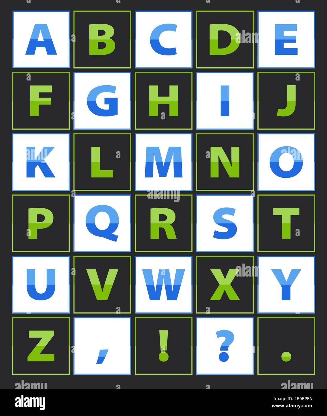 The letter Alphabet, Each letter is in the frame and the Stock Vector ...