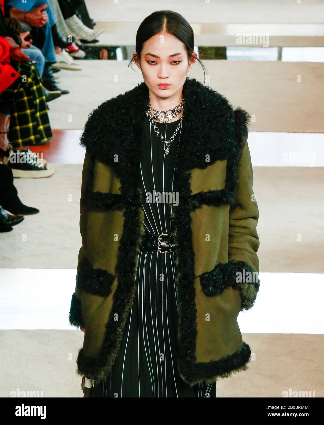 New York, New York February 08, 2020 Hyun Ji Shin walks the runway