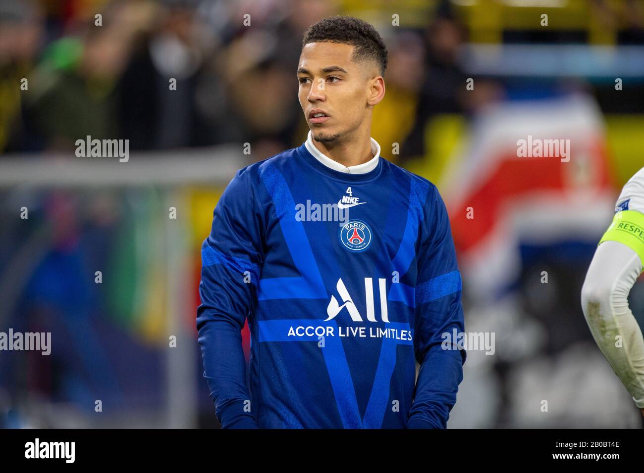 After the game Thilo KEHRER (PSG) is disappointed, disappointed,  disappointed, disappointed, sad, frustrated, frustrated, frustrated, half  figure, half figure, reserve, reserve player, replacement, Football  Champions League, round of 16, Borussia ...