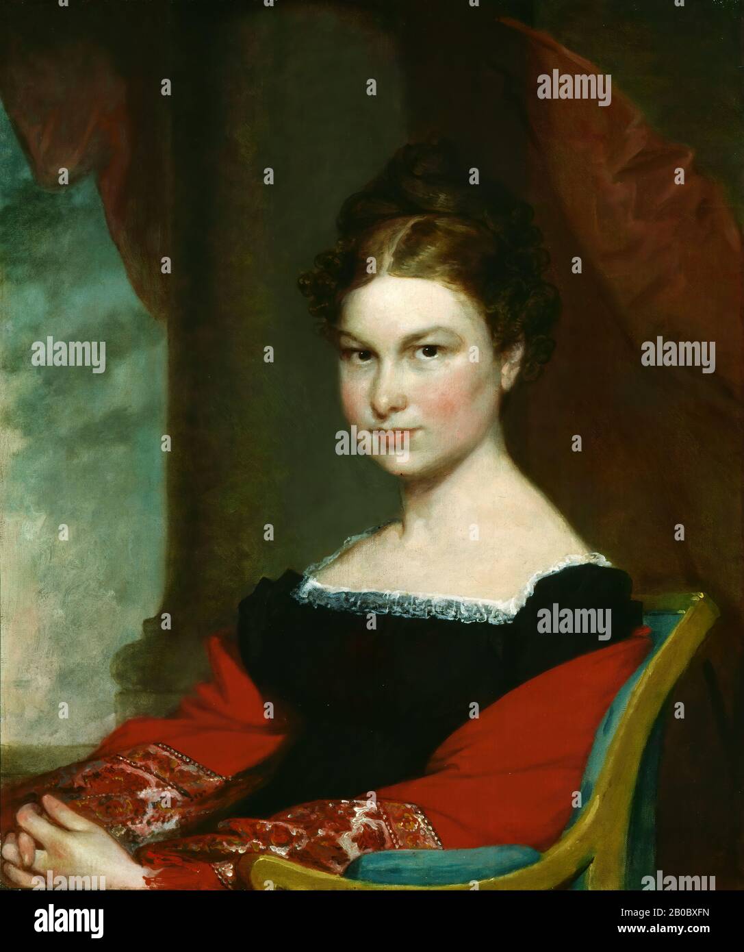 Gilbert Stuart, Portrait of Mrs. Thomas C. Upham (née Phebe Lord), ca. 1823, oil on canvas, 30 7/16 in. x 25 1/2 in. (77.31 cm x 64.77 cm Stock Photo