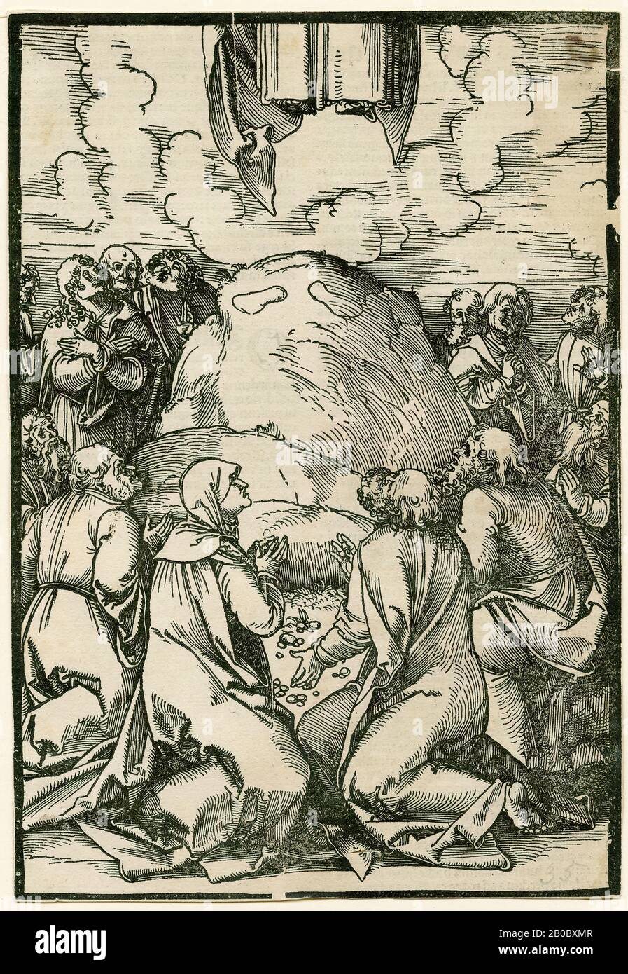 Hans Schäufelein, The Ascension, before 1507, woodcut on paper, 9 3/8 in. x 6 7/16 in. (23.8 cm. x 16.3 cm.) Stock Photo