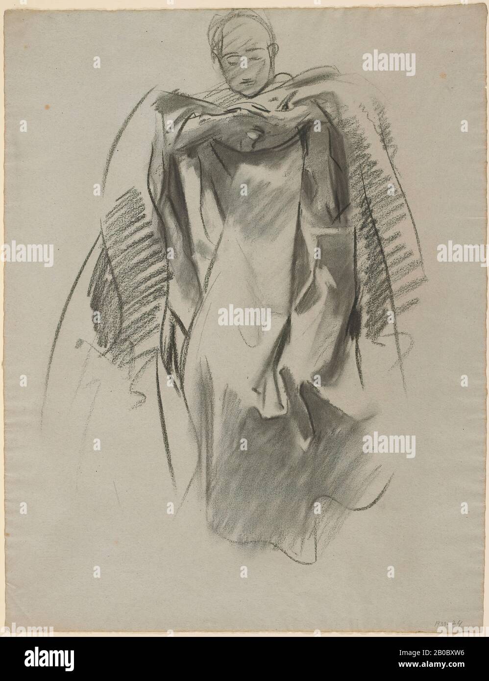 John Singer Sargent Drapery Study Ca 1910 1916 Charcoal On Blue Gray Laid Paper 23 13 16 In X 18 5 16 In 60 48 Cm X 46 51 Cm In 1890 Architect Charles Mckim Secured John Singer John Singer Sargent Drapery Study Ca 1910 1916 Charcoal On Blue Gray Laid Paper 23 13 16 In X 18 5 16 In 60 48 Cm X 46 51 Cm In 1890 Architect Charles Mckim Secured John Singer