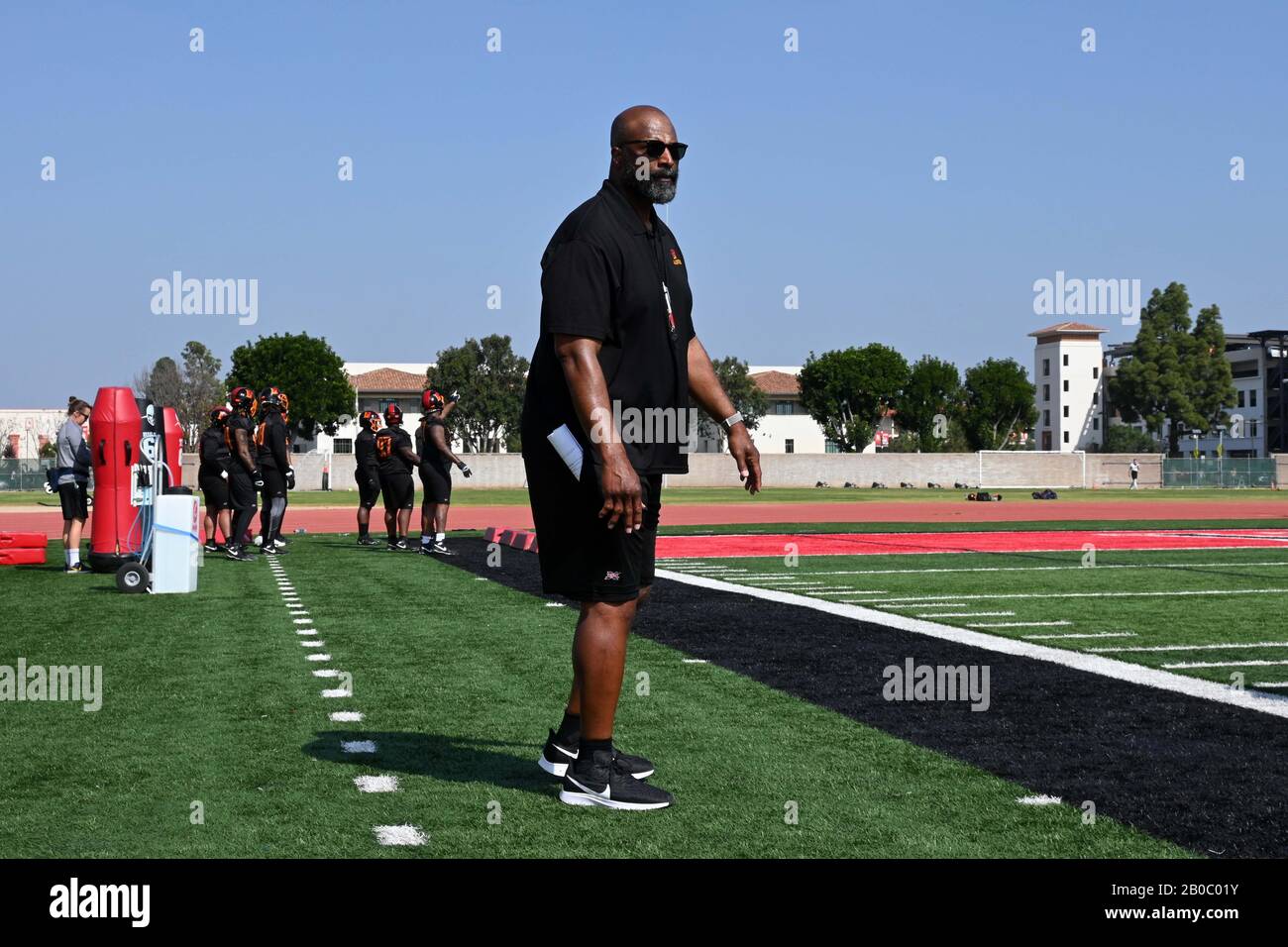 LA Wildcats coach Winston Moss during practice, Wednesday, Feb. 19