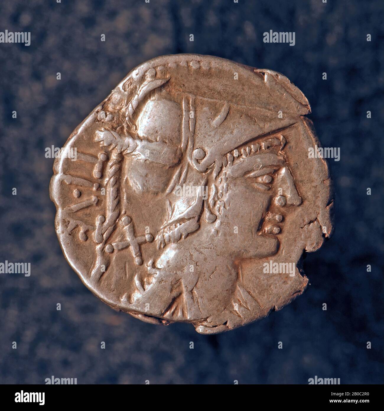 Unknown Artist, Denarius of Tiberius Veturius, 137 BC, silver Stock