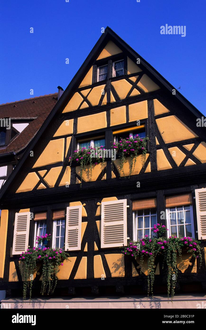FRANCE, COLMAR, HALFTIMBERED HOUSE Stock Photo