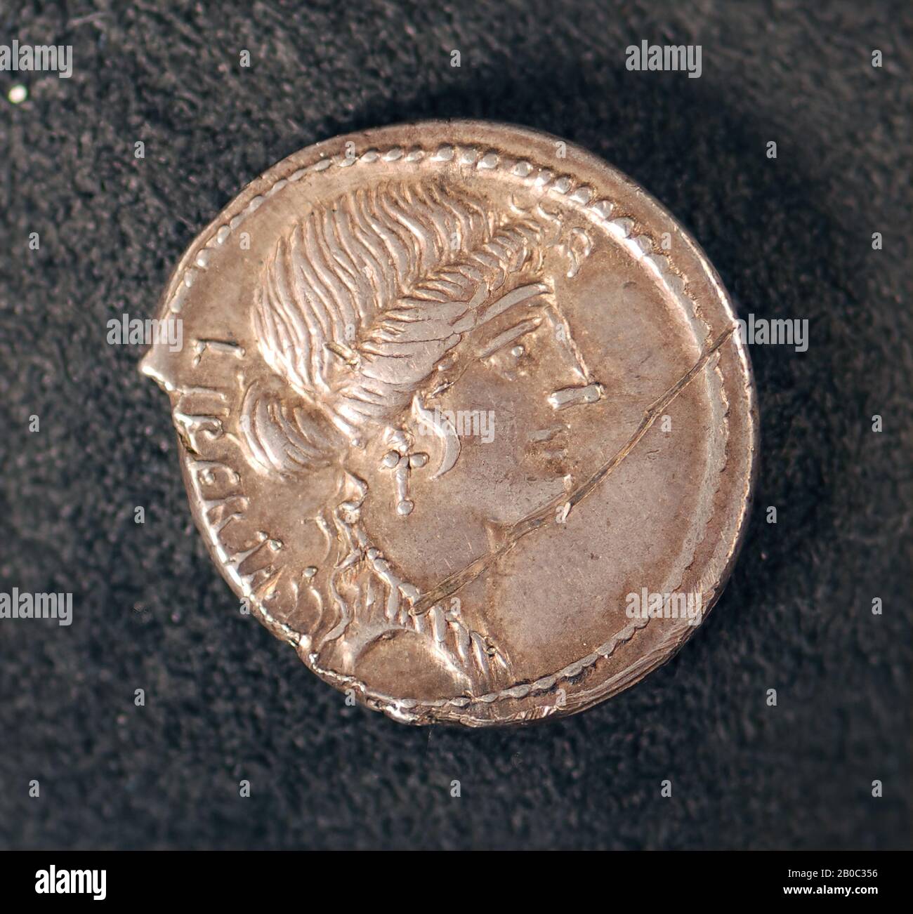Unknown Artist, Denarius of Marcus Junius Brutus (by adoption Q. Servilius Caepio Brutus), 054 BC, silver Stock Photo