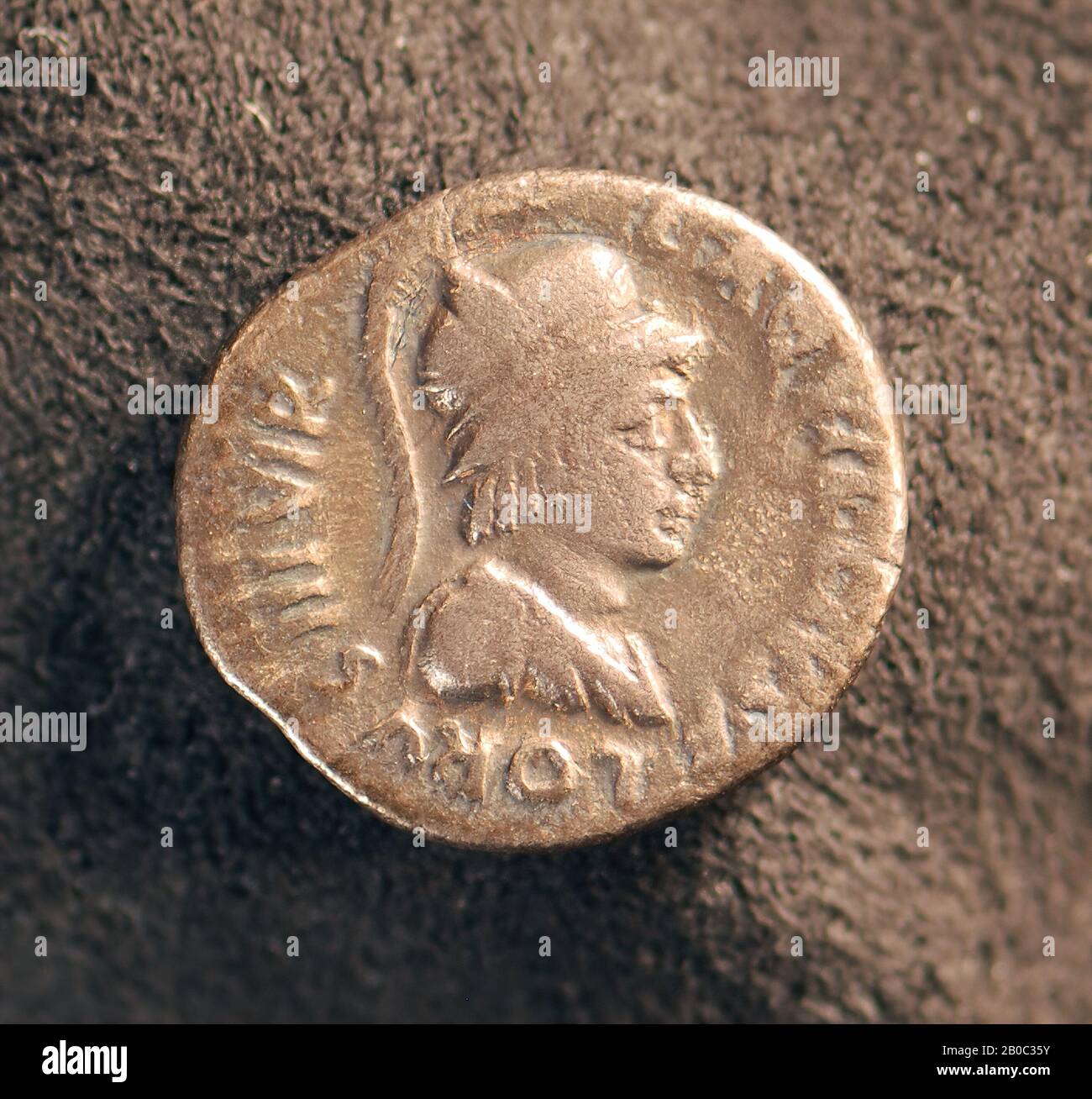 Unknown Artist, Denarius of Octavian Augustus, ca. 019 BC, silver Stock Photo