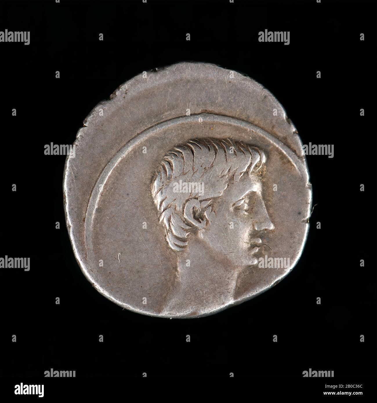 Unknown Artist, Denarius of Octavian Augustus, before 027 BC, silver Stock Photo