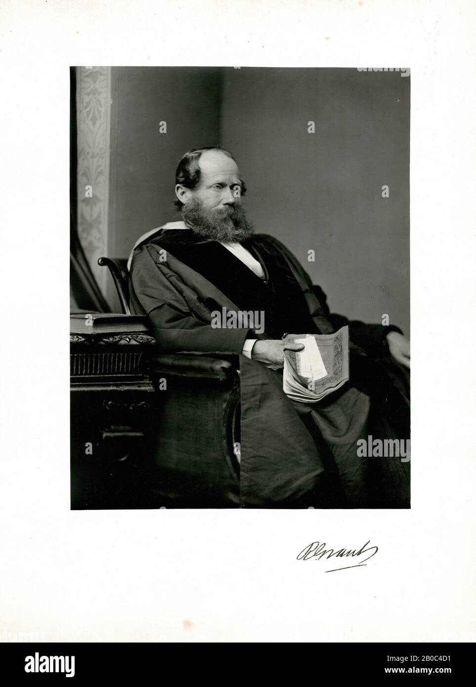Thomas Annan, Portrait of Robert Grant from Memorials of the Old College of Glasgow, 1871, carbonprint Stock Photo