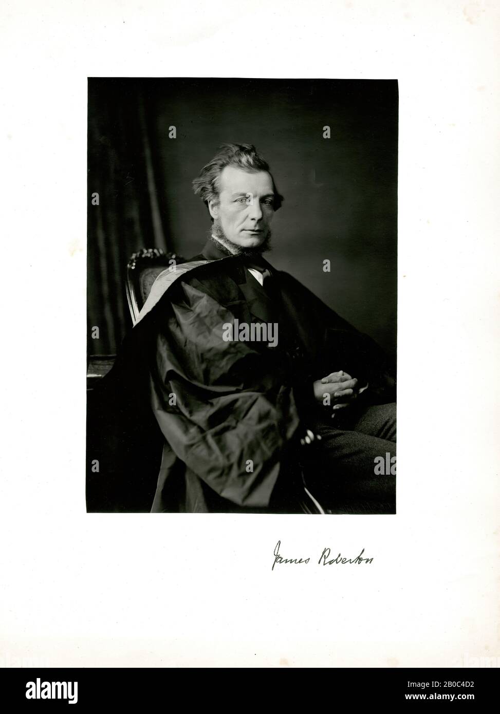 Thomas Annan, Portrait of Sir James Roberton from Memorials of the Old College of Glasgow, 1871, carbonprint Stock Photo