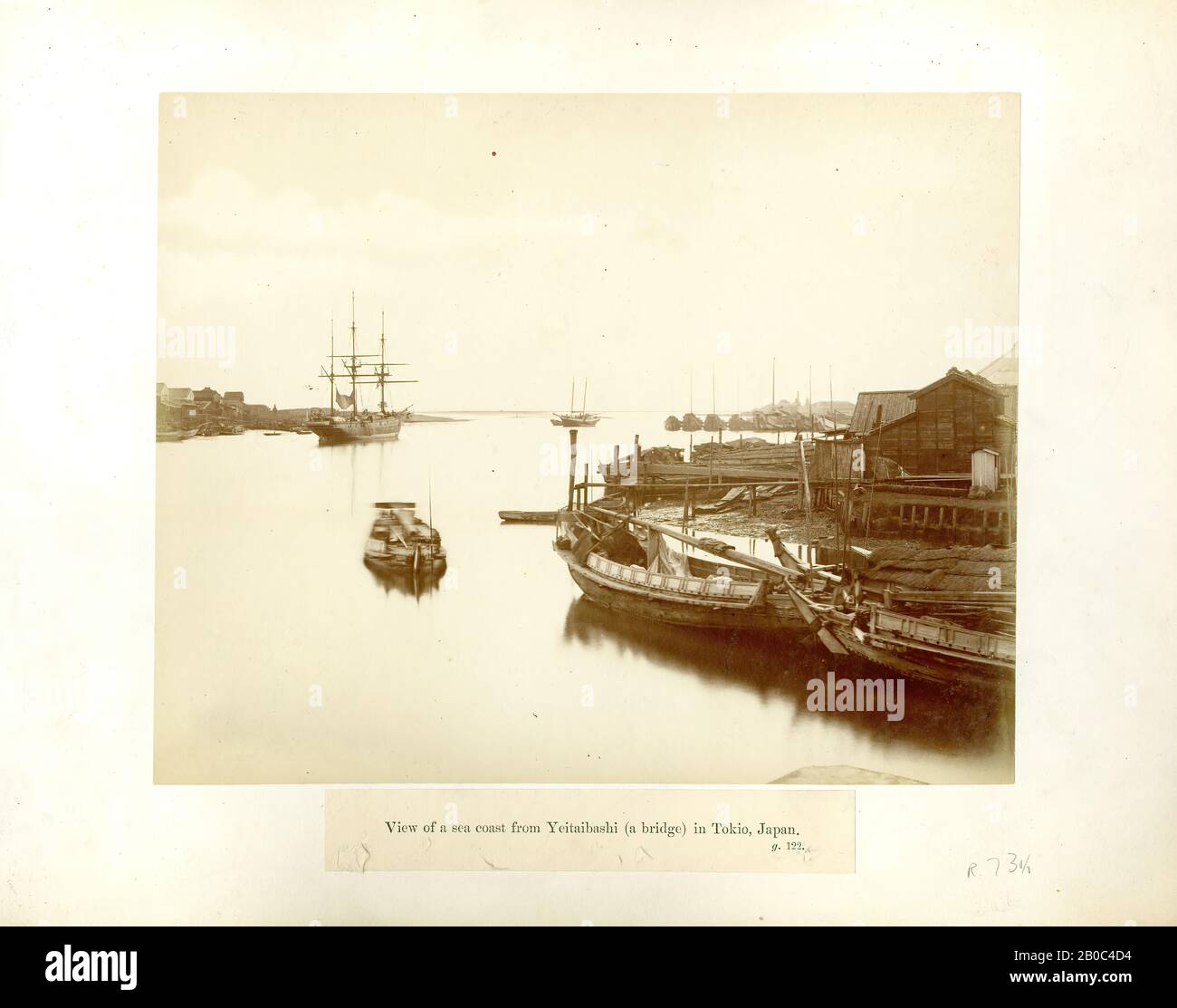 William Saunders, View of Sea Coast from Yeitaibashi Bridge, Tokyo, Japan, after 1847, albumen print Stock Photo