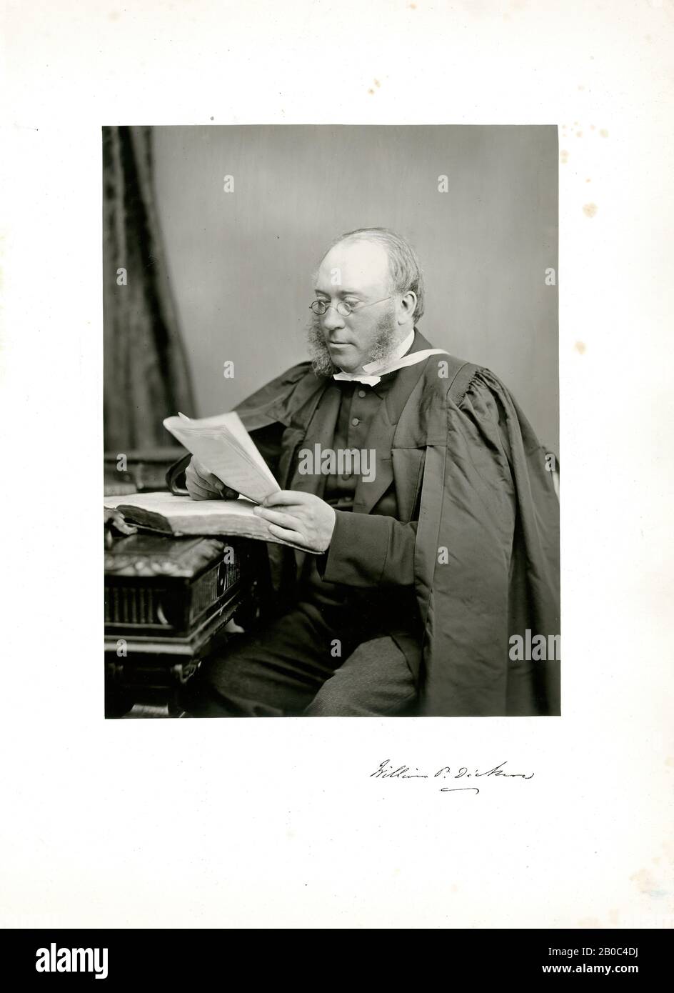 Thomas Annan, Portrait of William Purdie Dickson from Memorials of the Old College of Glasgow, 1871, carbonprint Stock Photo