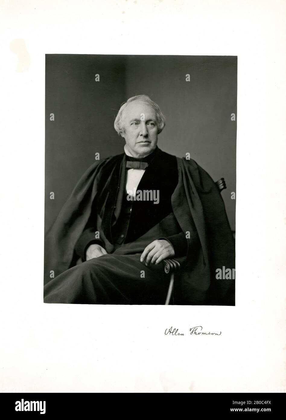 Thomas Annan, Portrait of Allen Thomson from Memorials of the Old College of Glasgow, 1871, carbonprint Stock Photo