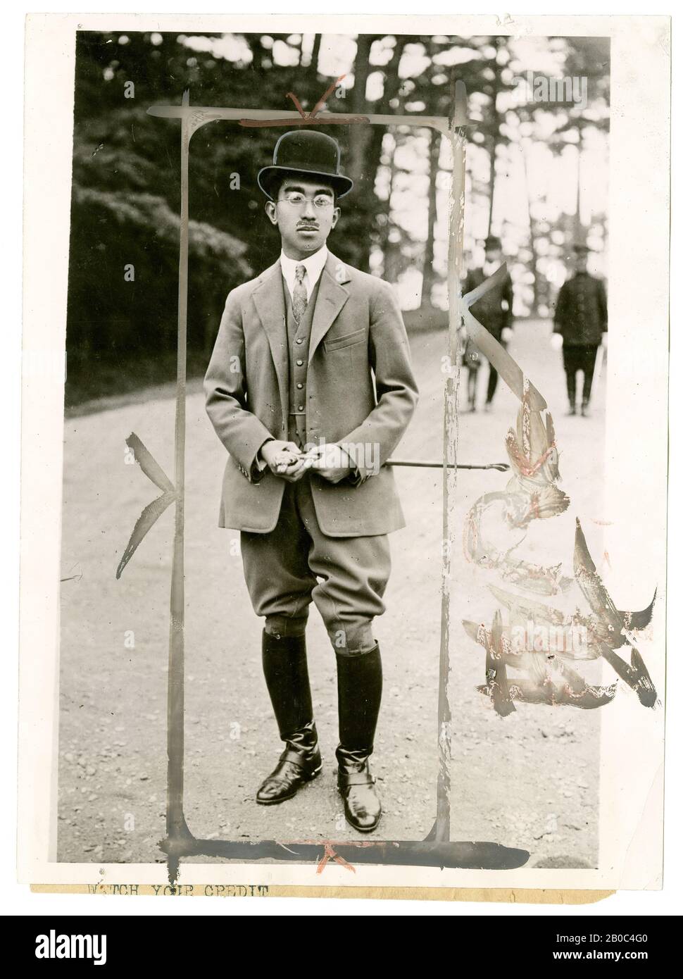 Wide World Photographer, Crown Prince of Japan, Hirohito, 7/20/1923, gelatin silver print Stock Photo