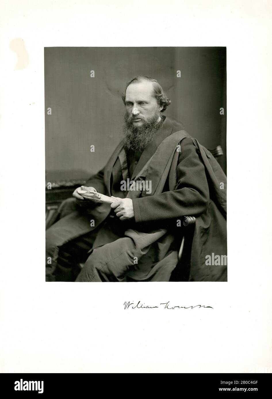 Thomas Annan, Portrait of Sir William Thomson from Memorials of the Old College of Glasgow, 1871, carbonprint Stock Photo