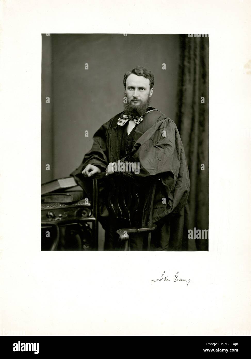 Thomas Annan, Portrait of John Young from Memorials of the Old College of Glasgow, 1871, carbonprint Stock Photo