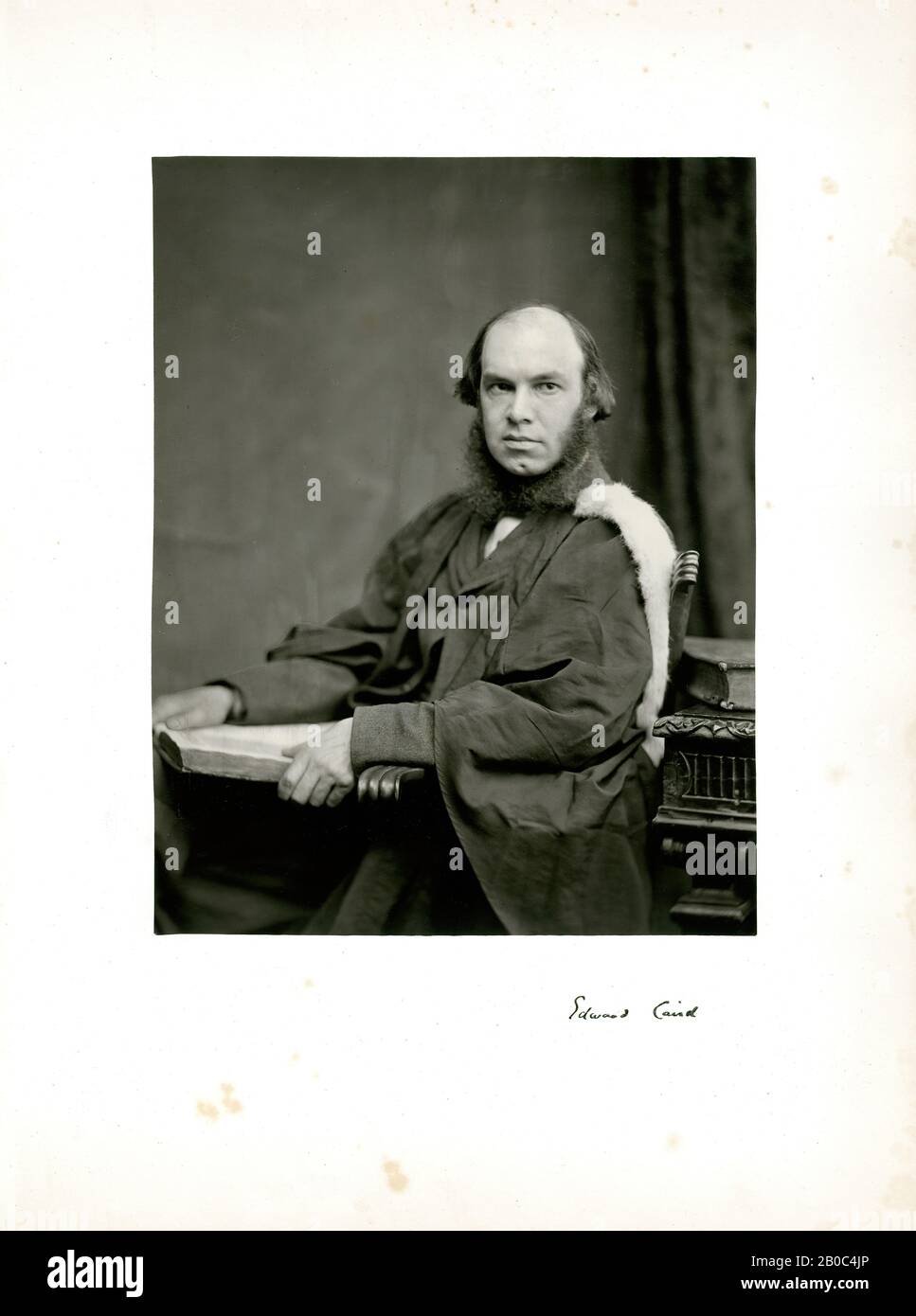 Thomas Annan, Portrait of Prof. Edward Caird from Memorials of the Old College of Glasgow, 1871, carbonprint Stock Photo