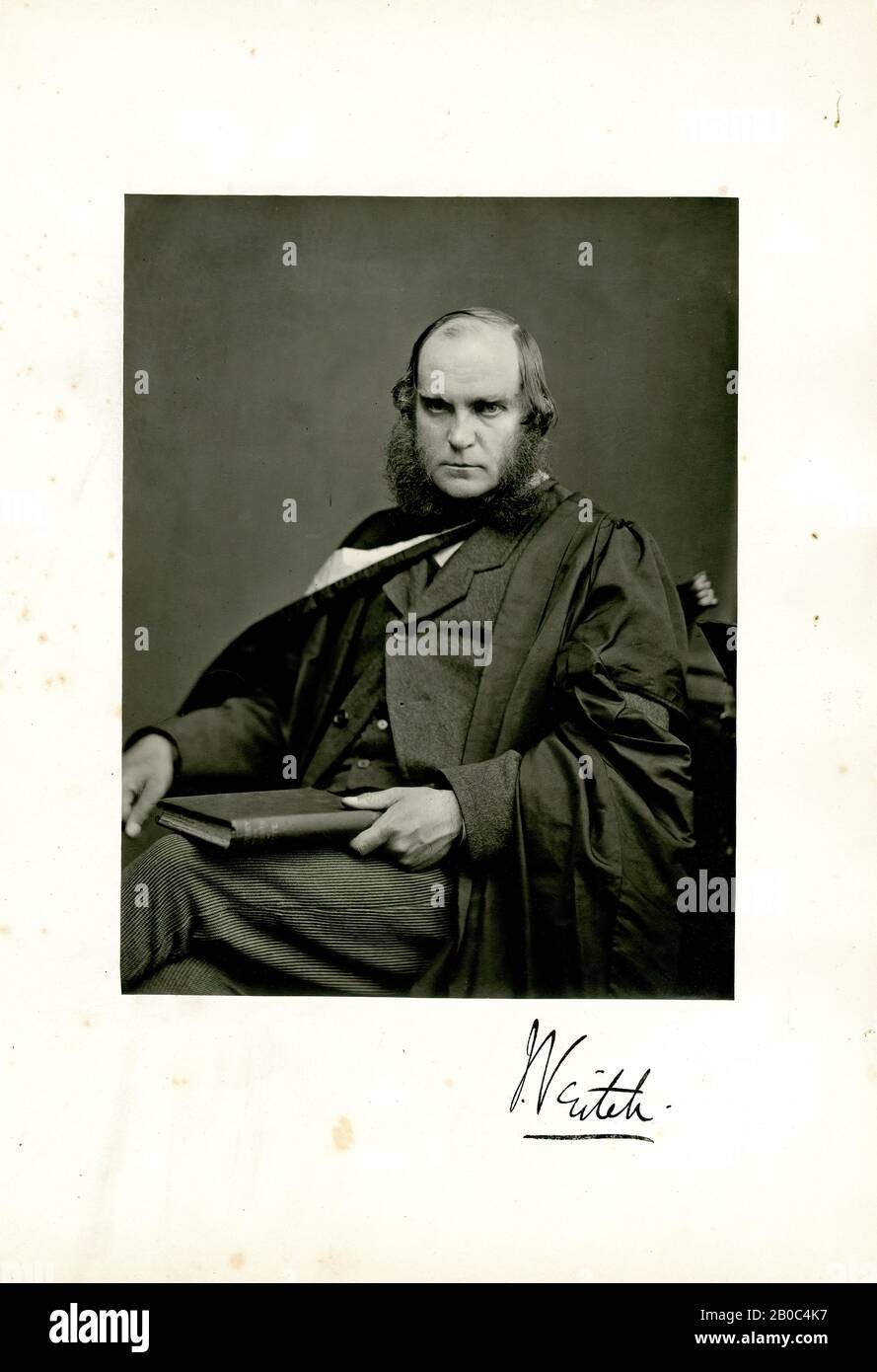 Thomas Annan, Portrait of John Veitch from Memorials of the Old College of Glasgow, 1871, carbonprint Stock Photo