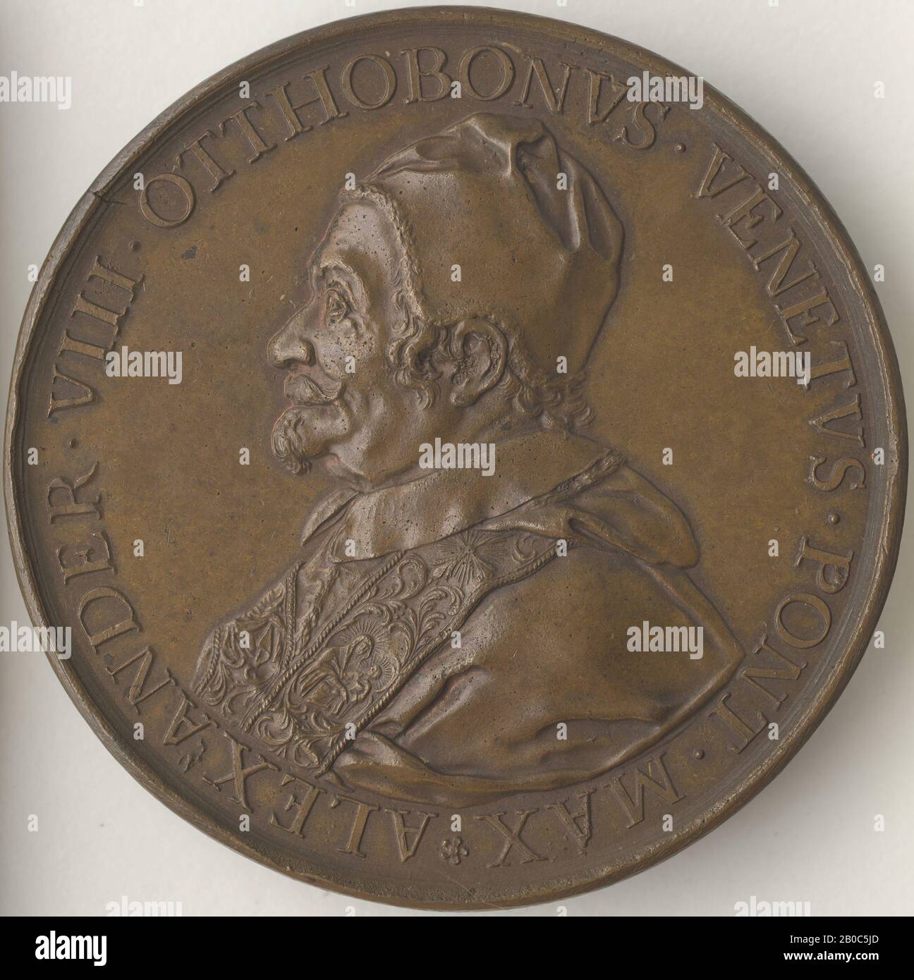 Ferdinand de SaintUrbain, Alexander VIII, 1700, bronze, 2 1/2 in. (6.4